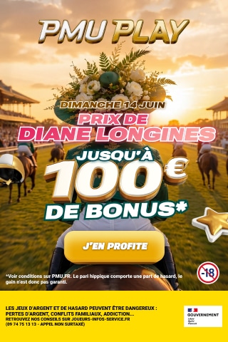 Publicité PMU PLAY Prix de Diane 2026